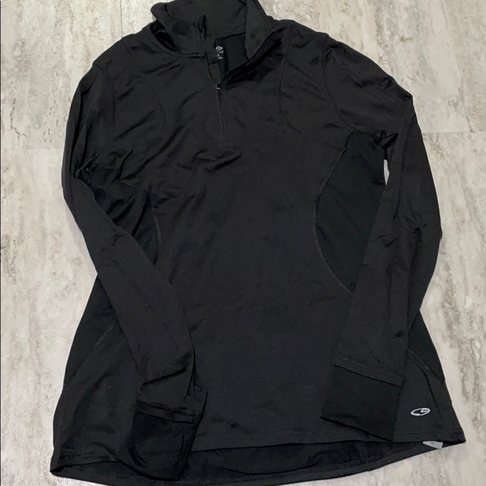 Black spandex workout sweater